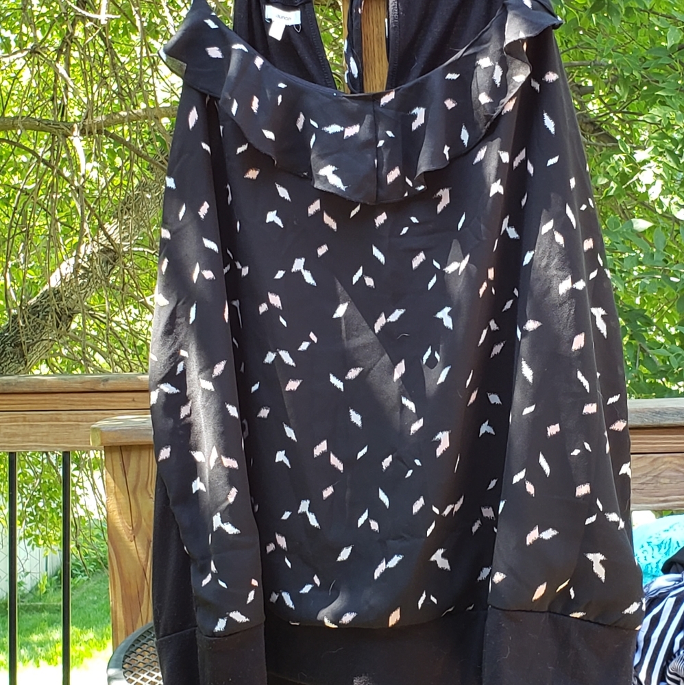 Maurices dressy tank top - black, pink, white